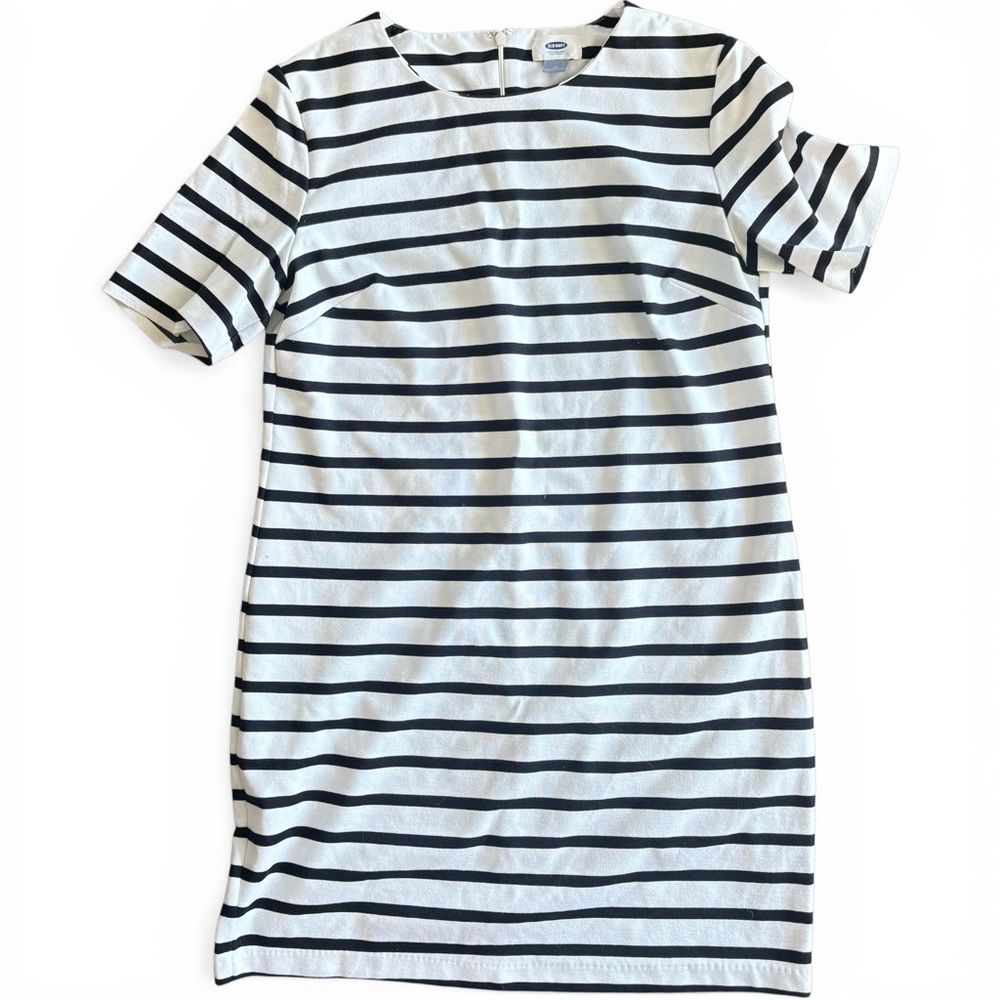 Old Navy Black and White Striped Mini Dress - Picture 6 of 6